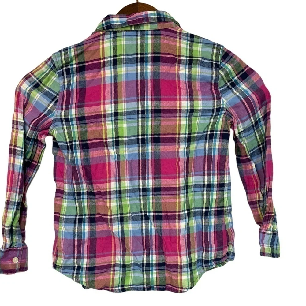 Ralph Lauren plaid shirt with ruffles.